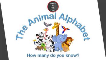 The Animal Alphabet - An Interactive Game by Power to the Point | TPT