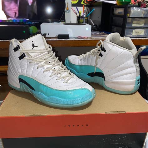 Air Jordan 12 light aqua ... - Depop