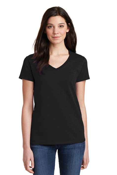 Gildan 5V00L - Ladies Heavy Cotton 100% Cotton V-Neck T-Shirt - Women's T-Shirts