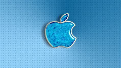 Online crop | blue Apple logo, Apple Inc., logo, simple background, pattern HD wallpaper ...