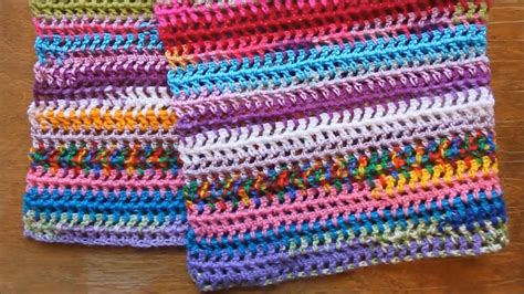 Easy Afghan ( Scarf) Made With Leftover Yarn -How To Crochet A Scrap Yarn Scarf - YouTube