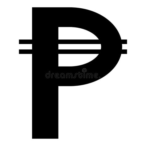 Sign of Philippine Peso Currency Money Symbol Pesos Icon Black Color Vector Illustration Image ...