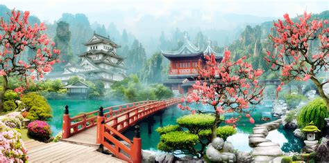 Wall mural Oriental landscape | MuralDecal.com