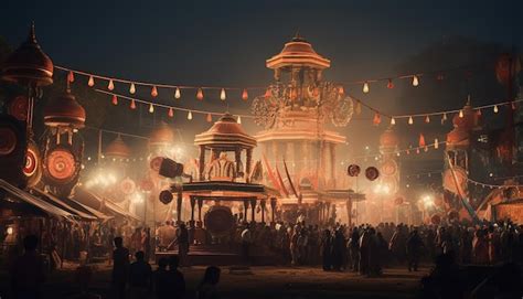 Premium AI Image | Dussehra Vijayadashami festival celebration with ...