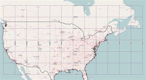 Latitude And Longitude Map Of The United States