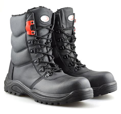 Mens Leather Waterproof Safety Steel Toe Cap Combat Work Ankle Boots ...