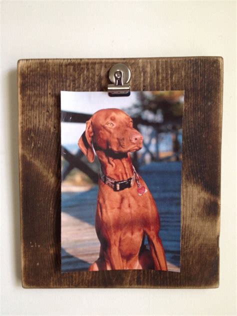 Wood Picture Frame with Clip | Etsy