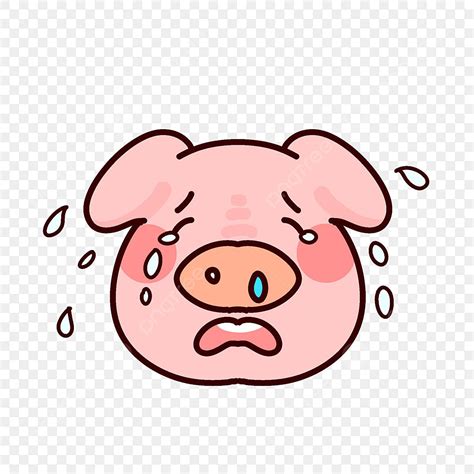 Crying Emoji PNG Transparent, Crying Pig Emoji, Cry Loudly, Cry, Piglet ...