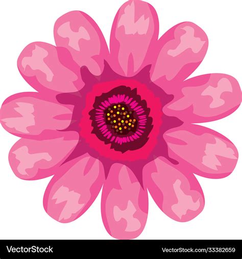 Pink flower drawing design Royalty Free Vector Image