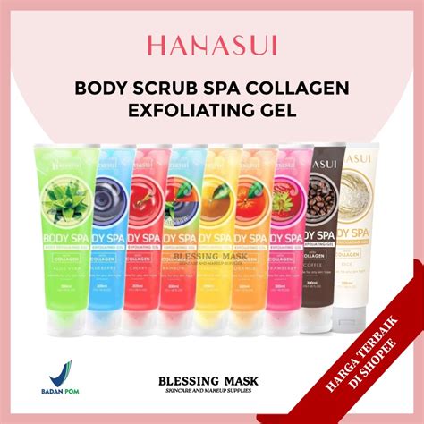 Jual HANASUI Body Spa Exfoliating Gel With Collagen - 300mL kemasan ...