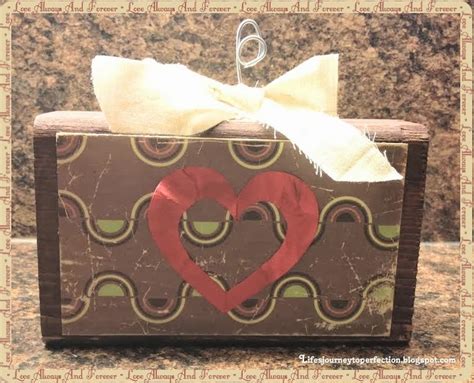 Life's Journey To Perfection: 2x4 Heart Picture Holder: A Great Gift For Valentine's Day.