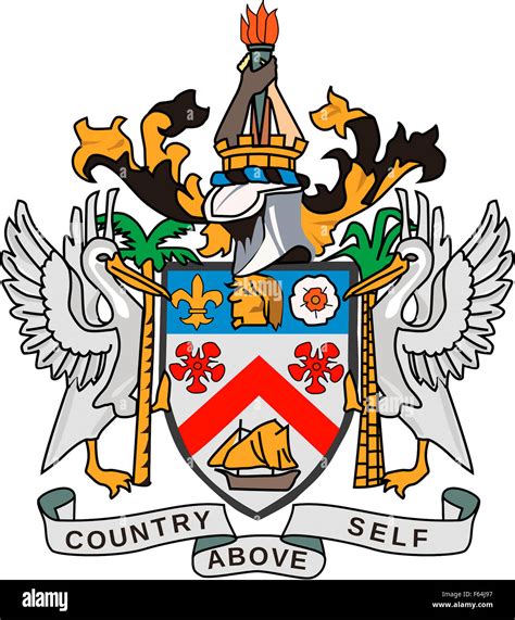 Coat of arms of the Federation of Saint Kitts and Nevis in the ...