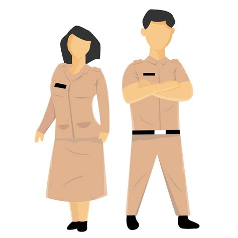 Illustration vector design of government employees, pegawai negeri ...