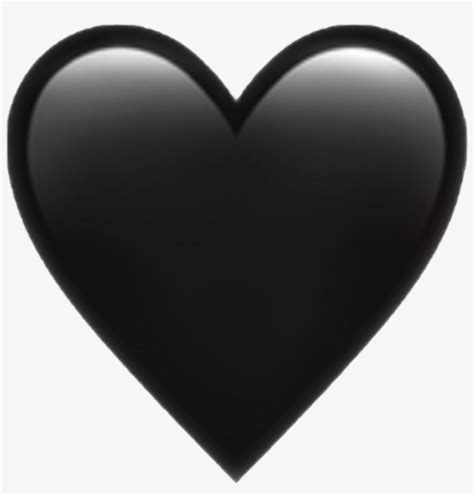 Ios Emoji - Black Heart Emoji Png PNG Image | Transparent PNG Free Download on SeekPNG