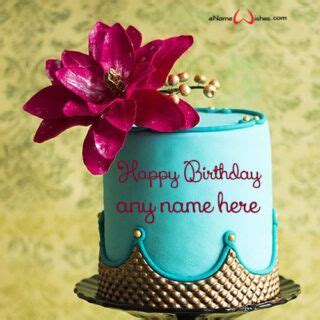 Write Name On Cake, Birthday Cake Write Name, Birthday Wishes With Name, Butterfly Birthday ...