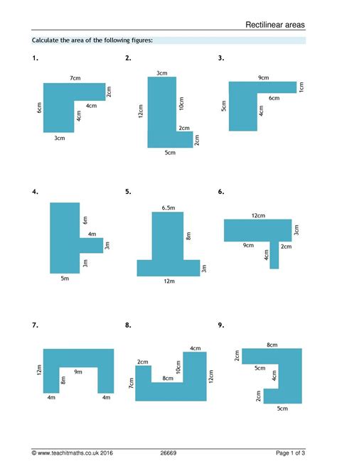 Finding Area Of Composite Figures Worksheet