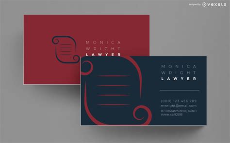 Lawyer Business Card Design Vector Download