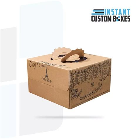 Custom Cake Boxes with Handle | Instant Custom Boxes