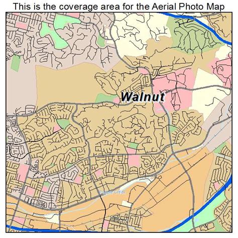 Aerial Photography Map of Walnut, CA California