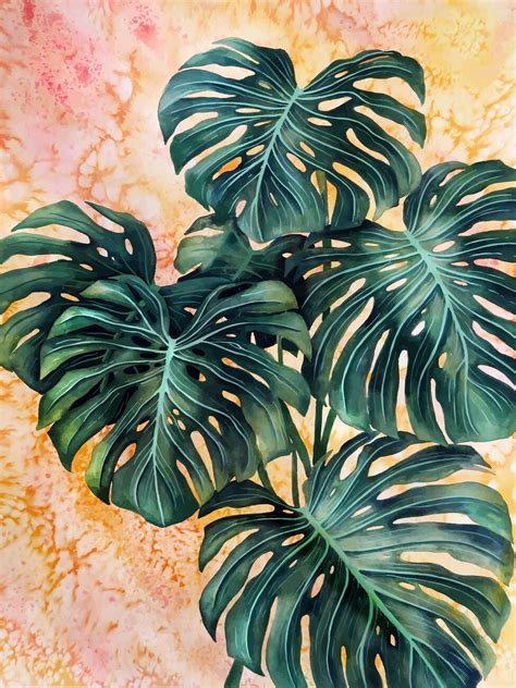 Wall Art Print | Monstera Deliciosa Leaves | UKposters