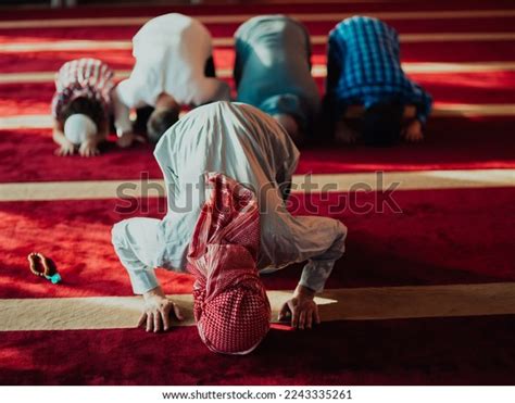 Group Muslims Modern Mosque Praying Muslim Stock Photo 2243335261 ...