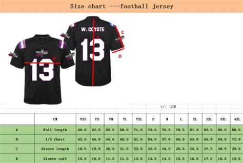 What Sizes Are Football Jersey?