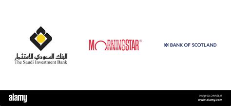 Bank of Scotland, Morningstar, Saudi Investment Bank. Vector brand logo collection Stock Vector ...