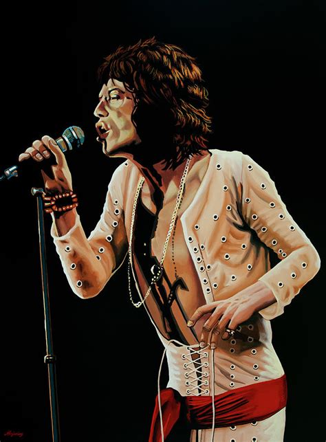 Mick Jagger Painting 4 Painting by Paul Meijering