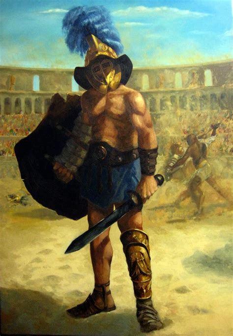 Gladiators dueling in the Colosseum | Roman gladiators, Roman empire ...