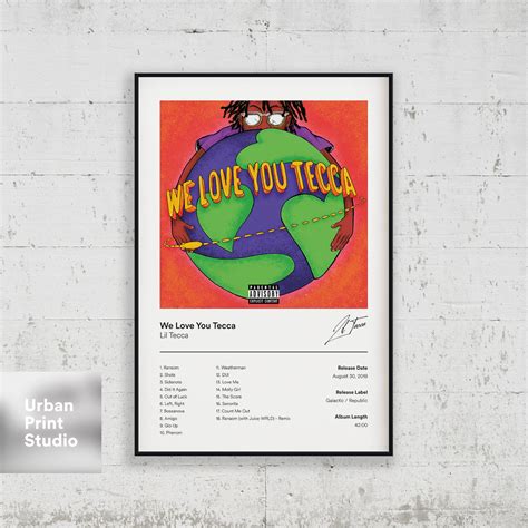 Lil Tecca Poster We Love You Tecca Album Cover Poster Print | Etsy