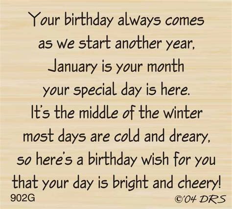 January Birthday Greeting - 902G | Birthday quotes for me, Birthday ...