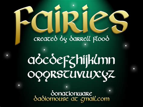 Fairies Font | Designed by Darrell Flood