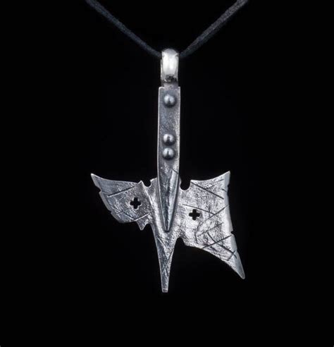 Halberd Poleax Medieval Ax Weapon Jewelry Pendant. Fantastic Detailed ...