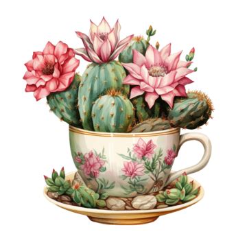 Cactus Teacup Succulent Clip Art, Cactus, Teacup, Succulent PNG Transparent Image and Clipart ...