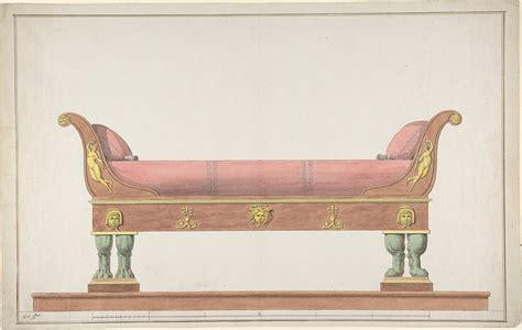Anonymous, 19th century | Design for an Empire Daybed | The Metropolitan Museum of Art