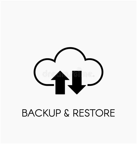 Data Cloud Icon. Backup and Restore Sign Stock Vector - Illustration of ...