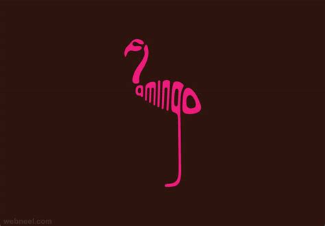 Flamingo Typography Design 4