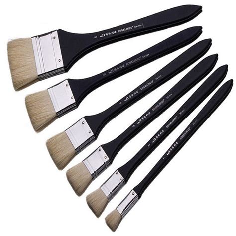 6Pcs/Set Goat Hair Watercolor Paint Brush Wood Handle for Art Drawing ...