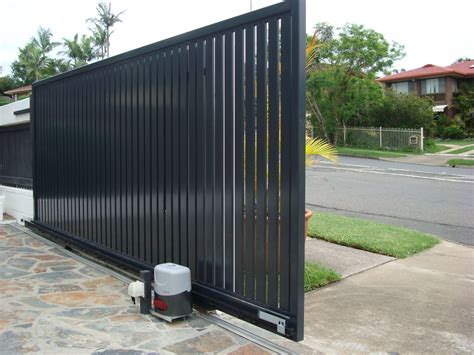 Black Paint Coated Iron Automatic Sliding Gate, For Residential, Rs 50000 /square feet | ID ...