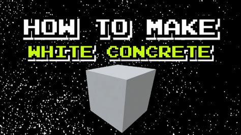 Minecraft Tutorial: How to Make White Concrete? - YouTube