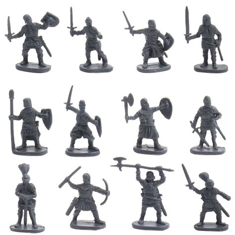 Toy Soldiers Knights 100pc Medieval 1:72 Middle Age Military War Games ...