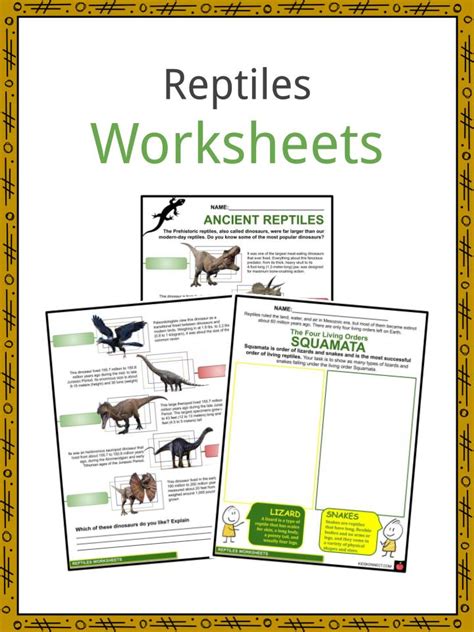 Reptiles Facts Worksheet