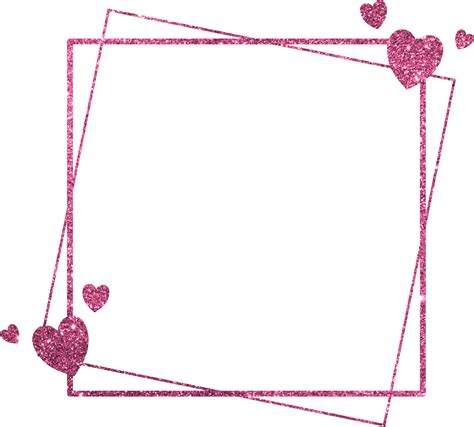 Pink Glitter Frame With Heart 18875808 Png - vrogue.co