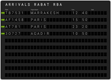 Rabat Sale Airport Arrivals [RBA] Flight Schedules & RBA arrival