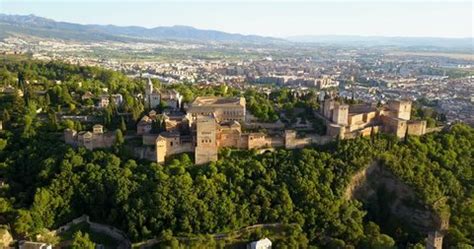 Aerial View Alhambra Palace On Beautiful Stock Footage Video (100% Royalty-free) 26853019 ...