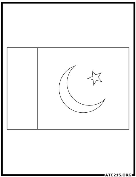 Pakistan Flag Coloring Page | ATC21S