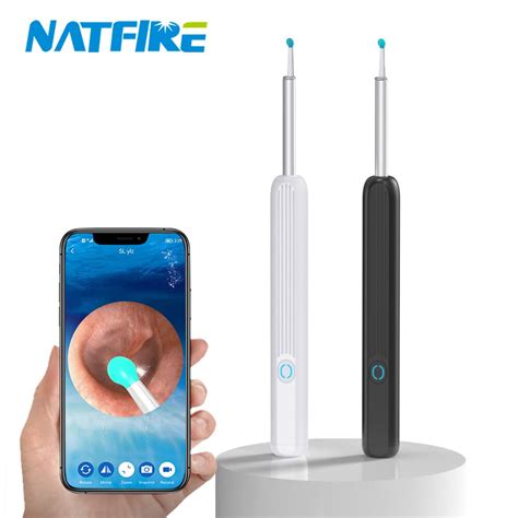 NATFIRE NE3 Ohr Reinigung Kit Smart Visuelle Ohr Sticks 1296P Ohr Wachs ...