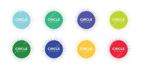 Premium Vector | Set of circle banner template