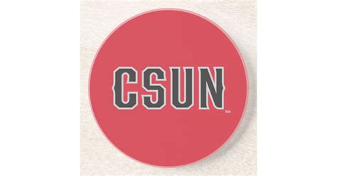 CSUN Logo on Red Coaster | Zazzle