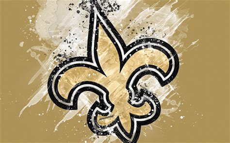 Download wallpapers New Orleans Saints, 4k, logo, grunge art, American football team, emblem ...